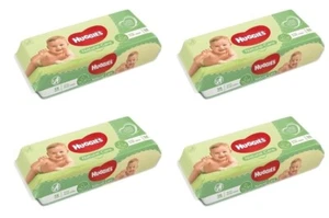 4 X Huggies Natural Care Soothing Baby Wipes Aloe Vera 56pc (TOTAL 224 Wipes) - Picture 1 of 5