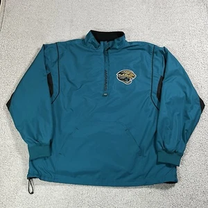 Jacksonville Jaguars Jacket Mens Large Blue Reversible Windbreaker NFL Football - Picture 1 of 18