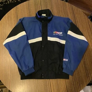 Chase Authentic Men Vintage Nascar Racing Jacket Windbreaker Large Blue Black - Picture 1 of 8