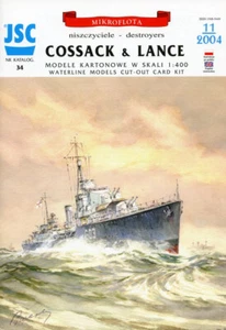 Zerstörer HMS COSSACK & HMS LANCE # Kartonmodellbau Maßstab 1:400 # JSC34 - Picture 1 of 7