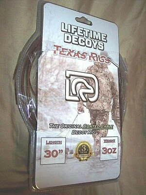 Duck Decoy Rig 3 oz. Coated Cable 30" Duck Hunting Waterfowl Decoy Texas Rig  - Image 1 of 4