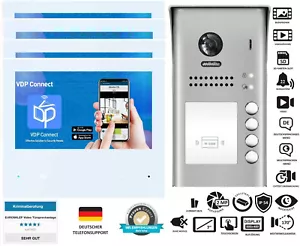 4 Familienhaus WiFi Video Sprechanlage Video Türsprechanlage RFID Sprechanlage - Bild 1 von 18