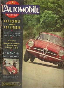 L'AUTOMOBILE 183 1961 LES 24H DU MANS SUNBEAM RAPIER FORD CONSUL 315 AMPHICAR - Foto 1 di 2