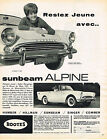 Publicite Advertising 054  1962   Rootes   Sunbeam Alpine