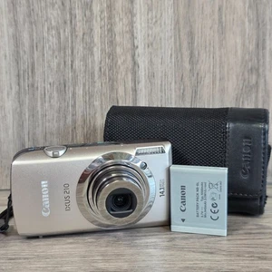 Canon IXUS 210 14.1MP Digital Camera Silver 3.5" Touchscreen 5x IS Zoom 720p HD - Picture 1 of 22