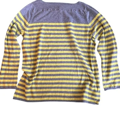 Suéter a Rayas Gap Diseñador y Artesanal Amarillo Gris Grande Foto 1 de 4