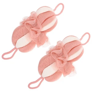 2 Pcs Practical Nylon Bathing Balls Lovely Long Shower Flowers for Bathing - Picture 1 of 12