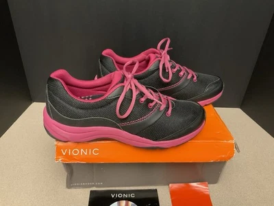 ¡Nuevo! Zapatos ortopédicos para caminar Vionic Kona negros/rosa para mujer. Talla 8. ¡Bonitos zapatos! Foto 1 de 4