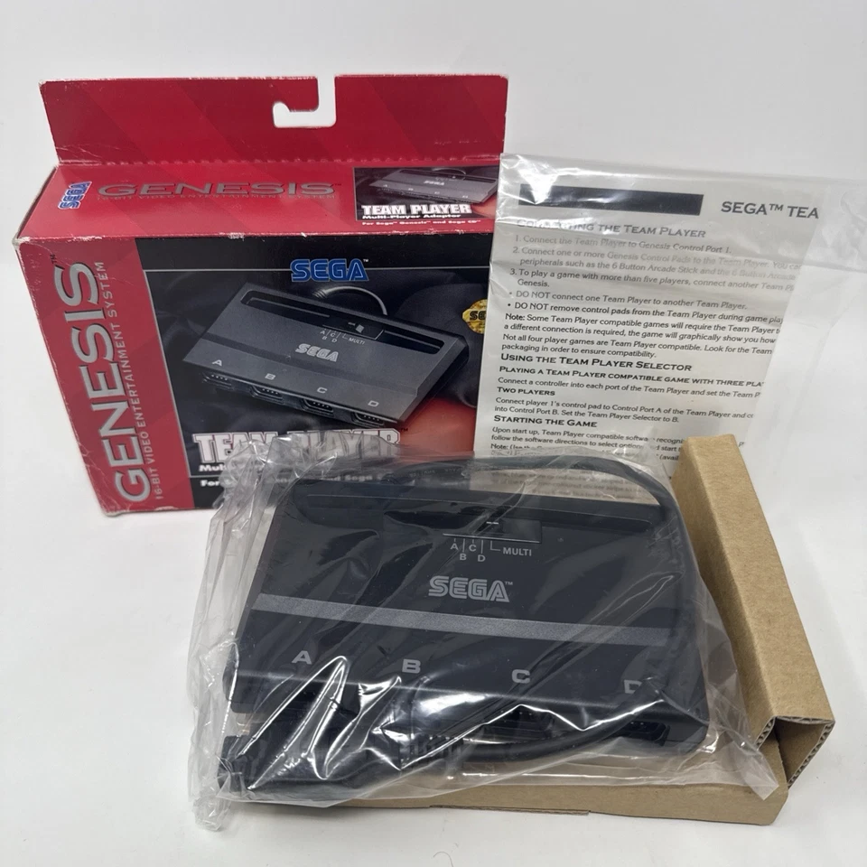 Sega Genesis Team Player 4 Player Multitap Adapter Sega Sega CIB New Condition - Image 1 of 4