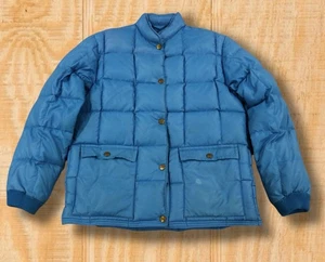 Chaqueta acolchada vintage años 80 Eddie Bauer para mujer XS pequeña turquesa plumón de ganso - Imagen 1 de 20