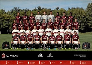 cartolina postcard calcio MILAN 2015-2016 - Foto 1 di 2