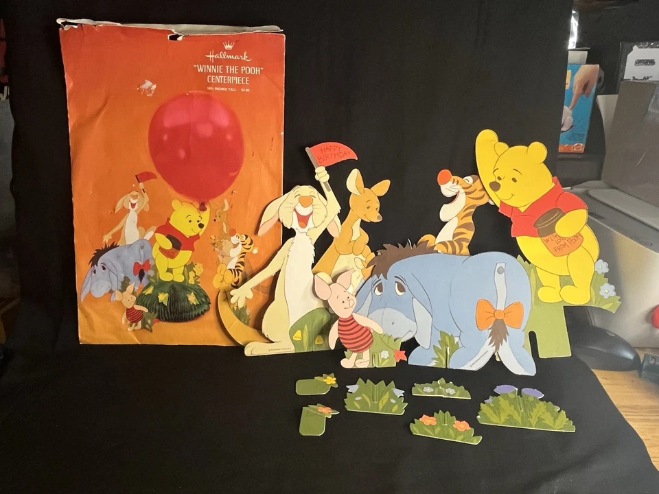 Vtg Winnie the Pooh Party Table Decorations Nursery Room Stand-Up Characters! - Image 1 of 4