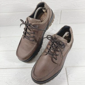 Zapatos de cuero Ecco Gore-Tex para hombre US8/26 cm marrón impermeables como nuevos - Imagen 1 de 19