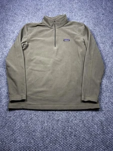 Patagonia Fleece Sweater Mens XL Green Quarter Zip Pullover Outdoor Hiking - Picture 1 of 7