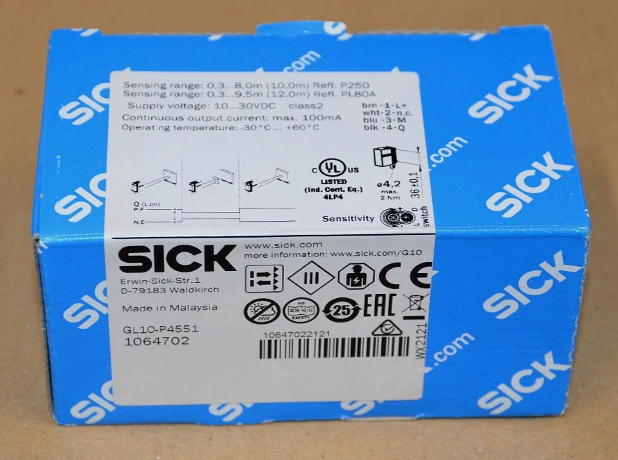 SICK GL10-P4551 Reflexions-Lichtschranke 1064702 NEU OVP - Bild 1 von 1