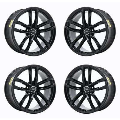 Llantas de cambio negras brillantes para Audi A7 de 20" OEM 58981 2016-2019 de fábrica Foto 1 de 4