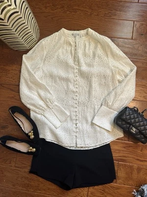 Blusa Top Joie Crema Tariana Porcelana Botones Boda Talla XL Nueva Sin Etiquetas Foto 1 de 4