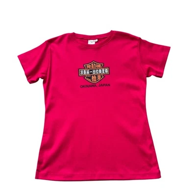 Camiseta De Colección Harley Davidson Okinawa Japón Grande Rosa Caliente Al's Yum Yum Tree Foto 1 de 4