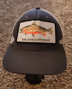 Sombrero Rep Your Water San Juan Cutthroat adulto hombre gris gorra trasera a presión ajustable - Imagen 1 de 8