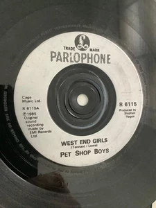 Pet Shop Boys. West end Girls. 7” vinyl. 1985. Parlophone - Picture 1 of 2