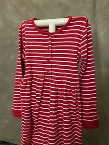 Hanna Andersson RED WHITE STRIPE Play Day Dress Leggings 2pc Set/OUTFIT 130 US 8 - Picture 1 of 5
