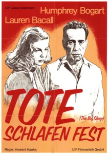 Tote schlafen fest ORIGINAL A1 Kinoplakat Humphrey Bogart / Lauren Bacall  - Picture 1 of 1
