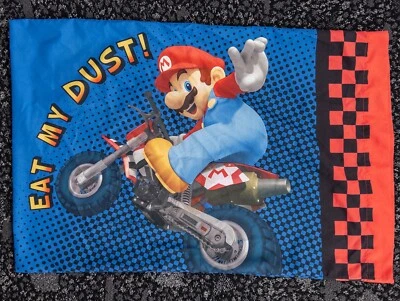 Nintendo Mario Kart Wii Luigi Standard Pillow Case Two Sided 2010 - Image 1 of 2