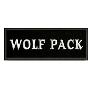 WOLF PACK Patch Embroidered Iron-on Applique Funny Sayings Military Geek Gamer - Picture 1 of 12