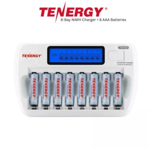 Cargador inteligente Tenergy TN162 8 bahías NiMH NiCd + 8 baterías recargables AAA NiMH - Imagen 1 de 13
