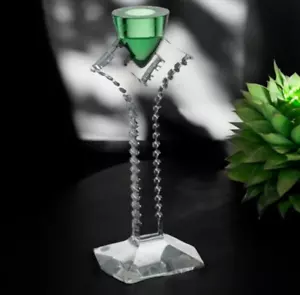 BACCARAT Kristall Sauerstoff Vintage Smaragd Kerzenständer Kerzenhalter *NEU im Karton* - Bild 1 von 8