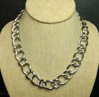 Vintage Jewelry Silver Tone Chain Necklace. 4374