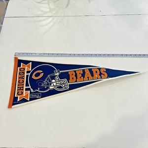 Vintage Chicago Bears Felt Pennant 1980s 1990s - Picture 1 of 2