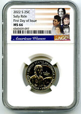 2022 S 25C SALLY RIDE QUARTER NGC MS66 UNCIRCULATED STRIKE FIRST DAY OF ISSUE