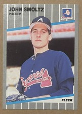 1989 Fleer - #602 John Smoltz rookie card