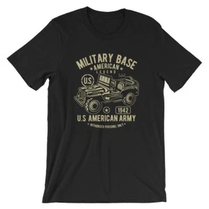 American Army Jeep T-Shirt. 100% Cotton Premium Tee NEW - Bild 1 von 7