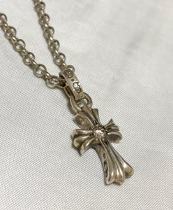 Chrome Hearts Cross Baby Fat Charm Diamond Charm 16 inch Pre-owned Very Good - Picture 1 of 9
