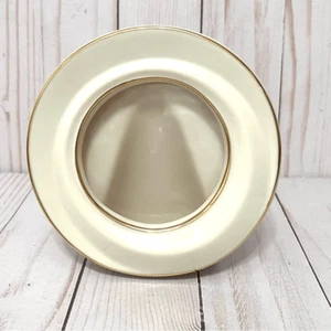 Lenox Ivory Porcelain Round Picture Frame with Gold Trim - Picture 1 of 7