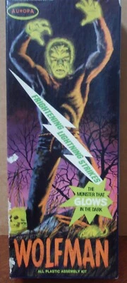 1969 Aurora Frightening Lightning Wolf Man Monster Model Kit Complete Unbuilt - Image 1 of 4
