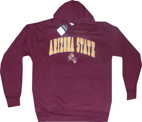 Arizona State Sun Devils OVB Slim Fit Black Hooded Sweatshirt Clearance New Tags Cover