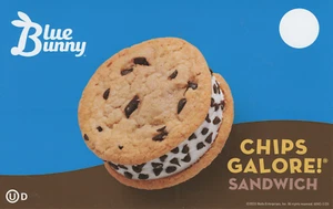 Blue Bunny Chips Galore! Sandwich Ice Cream Truck Sticker 8"x 5" - Picture 1 of 1