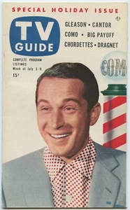 TV Guide July 1953 Perry Como on cover. Jackie Gleason Edie Canter Bess Myerson - Picture 1 of 16