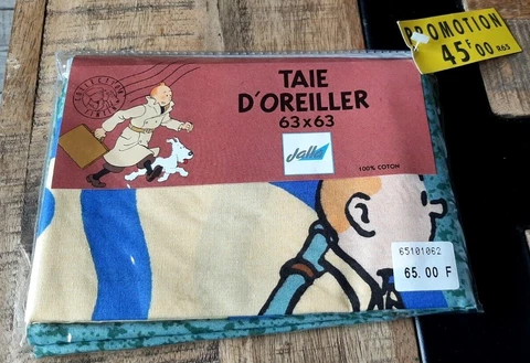 Hergé - Tintin-Taie D Pillow, The Cigars Of Pharaoh - Sub Cello - 1994 Cover