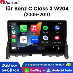 Carplay Für Benz C Class W204 S204 9"Android12 Autoradio GPS NAVI WiFi SWC 2+64G - Bild 1 von 11