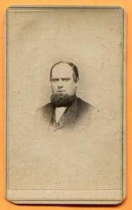 CDV Beloit, WI, Portrait of a Bearded Man, by Dwight, circa 1860s Backstamp - Picture 1 of 3
