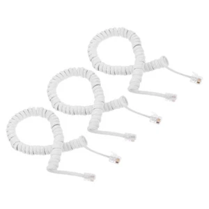 3 Pcs Telephone Cable Office Curly Cord for Landline Receiver Coil - Afbeelding 1 van 12
