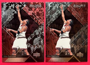 x2) 2000 Upper Deck #60 Allen Iverson Black Diamond Philadelphia 76ers 🏀 - Picture 1 of 2
