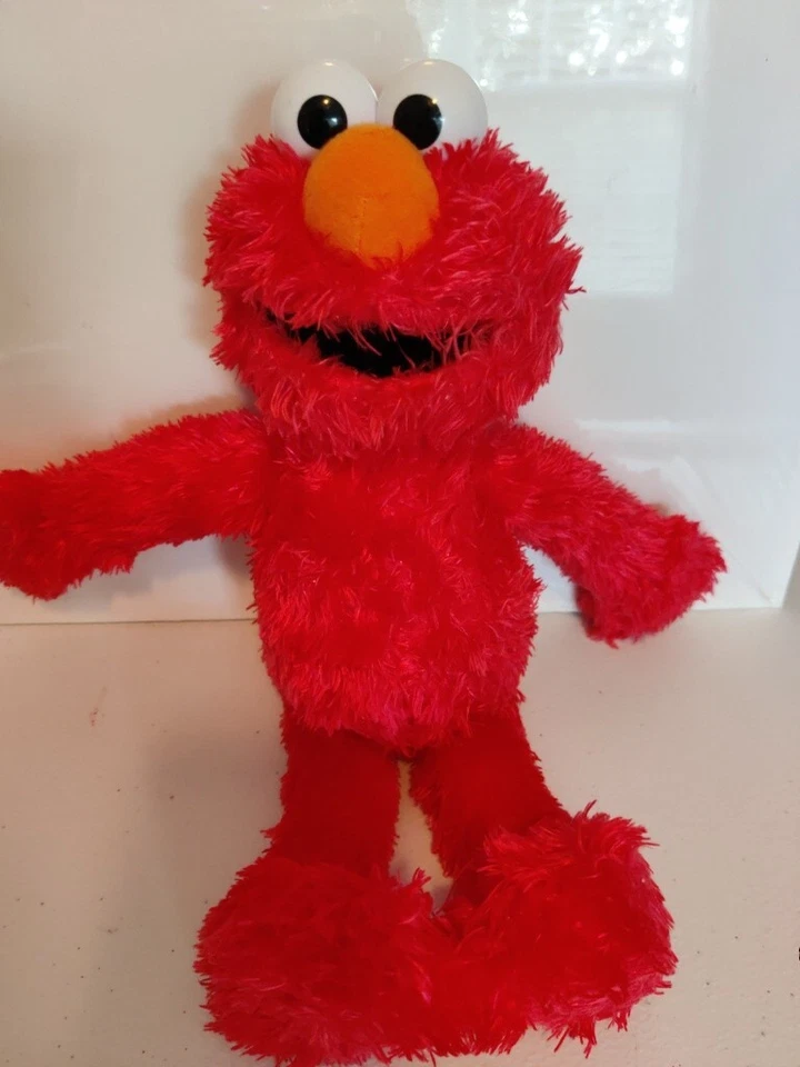 Sesame Street Elmo, красное, плюшевое, наполненное фасолью и мягкое животное 075351, 14 дюймов - Изображение 1 из 4