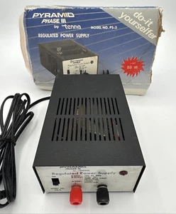 PYRAMID PHASE III REGULATED POWER SUPPLY 13.8V 3AMP MODEL No. PS-3 w/Box Diagram - Zdjęcie 1 z 10