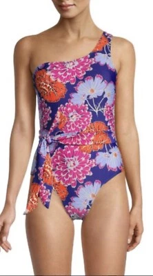 Traje de baño Jones New York traje de baño de una pieza floral 1 hombro mediano nuevo con etiquetas Foto 1 de 4