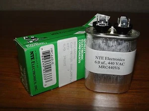 NTE Motor Run Kondensator 6uf 440Vac MRC440V6, Motorkondensator (e0020) - Bild 1 von 5
